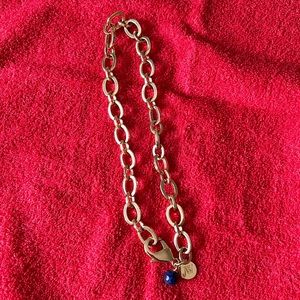 Jane Win Chunky Link Chain with Lapis Bead